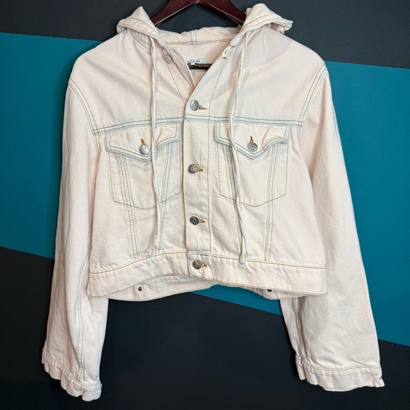 Ganni Pink Jean Jacket as seen in Emily in Paris - Picture 8 of 16